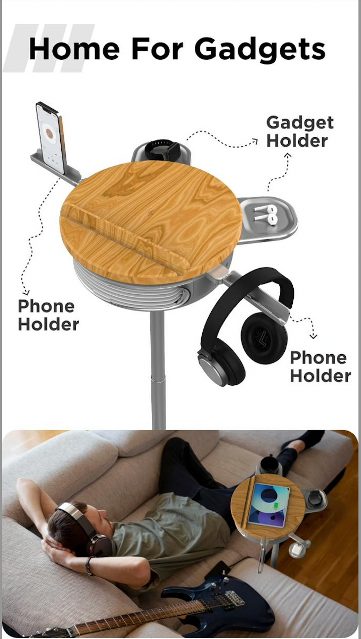 Modular Coffee Table with Built-in Fan, Wireless Charging, Speakers, and More