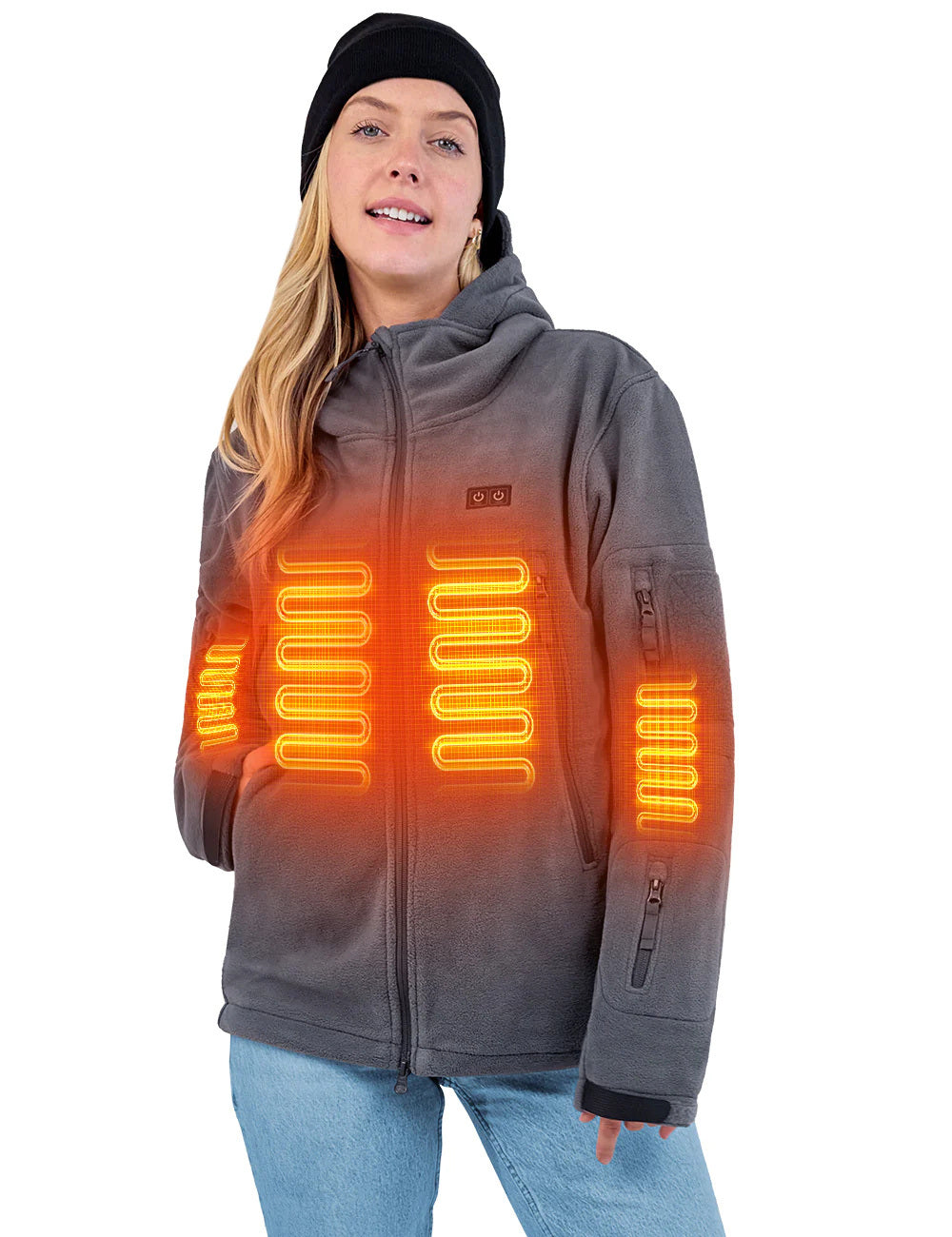 Fleece Heated Jacket with 6 Heating Zones to Stay Warm Anywhere