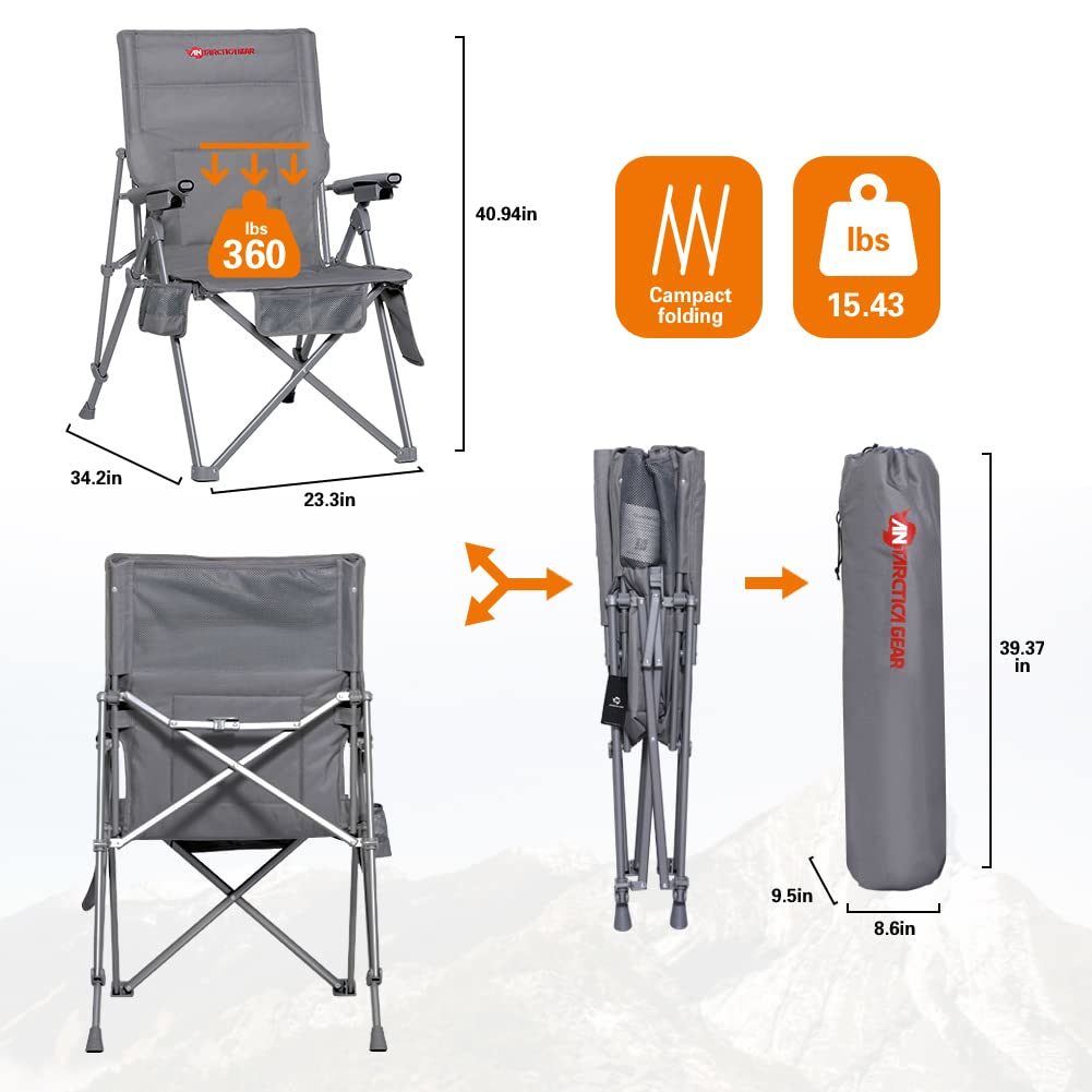 Heated Camping Chair, Ultimate Comfort with 12V Battery Power