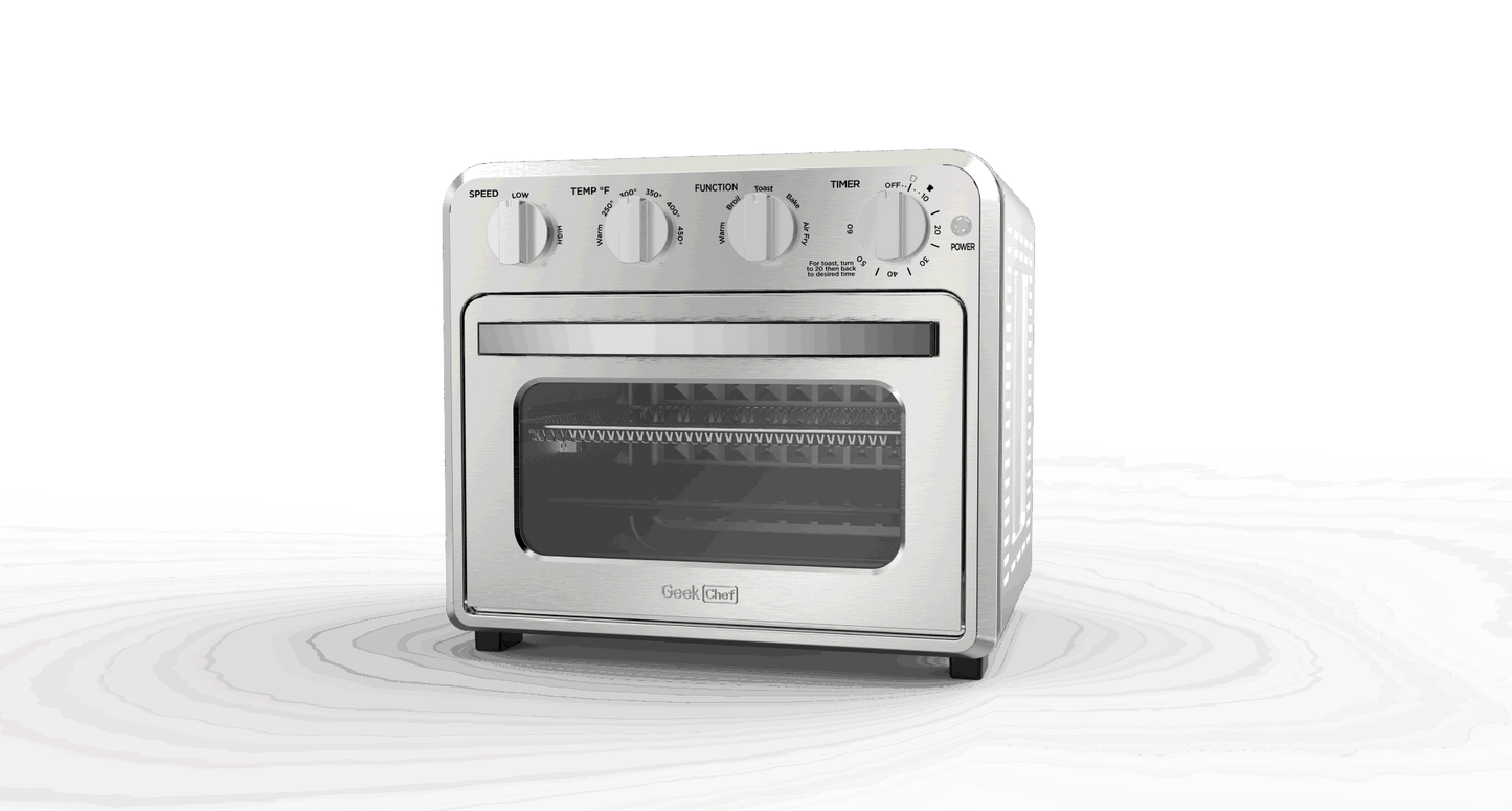 16QT Air Fryer Toaster Oven Combo, Stainless Steel