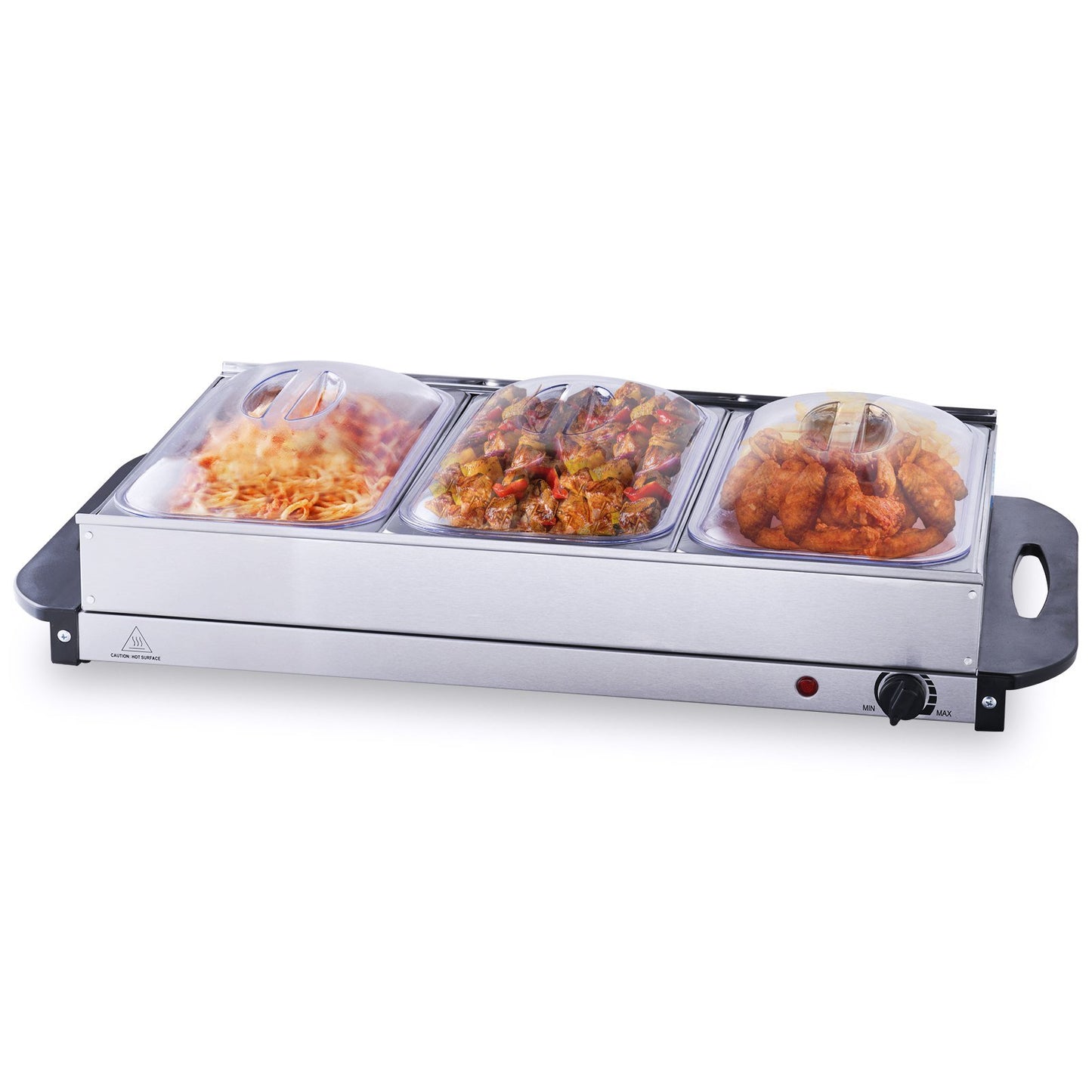 Electric Buffet Server & Food Warmer: Quick Heat, Temp Control, Stainless Steel