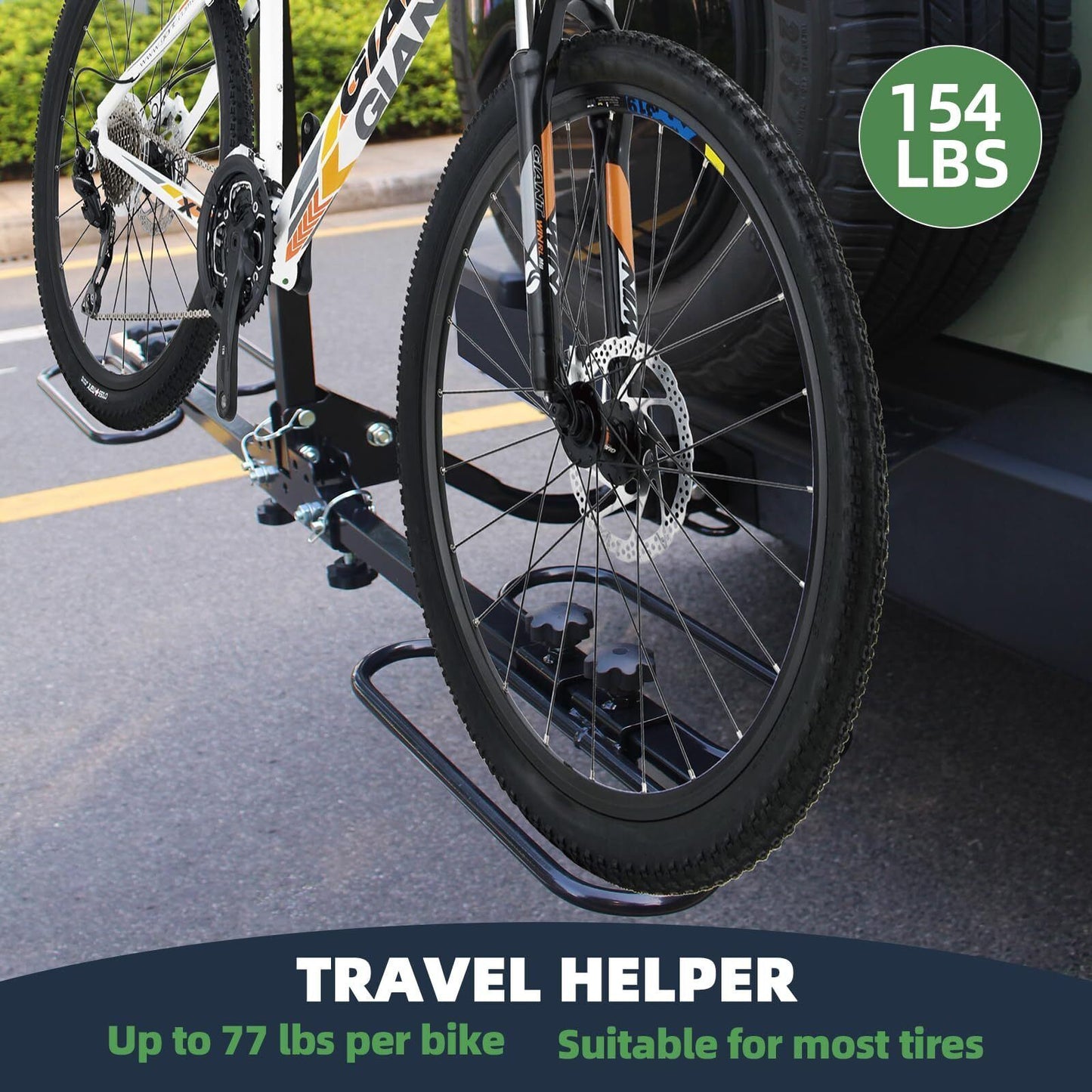 Heavy-Duty Hitch Mount Bike Rack: 2-4 Bikes