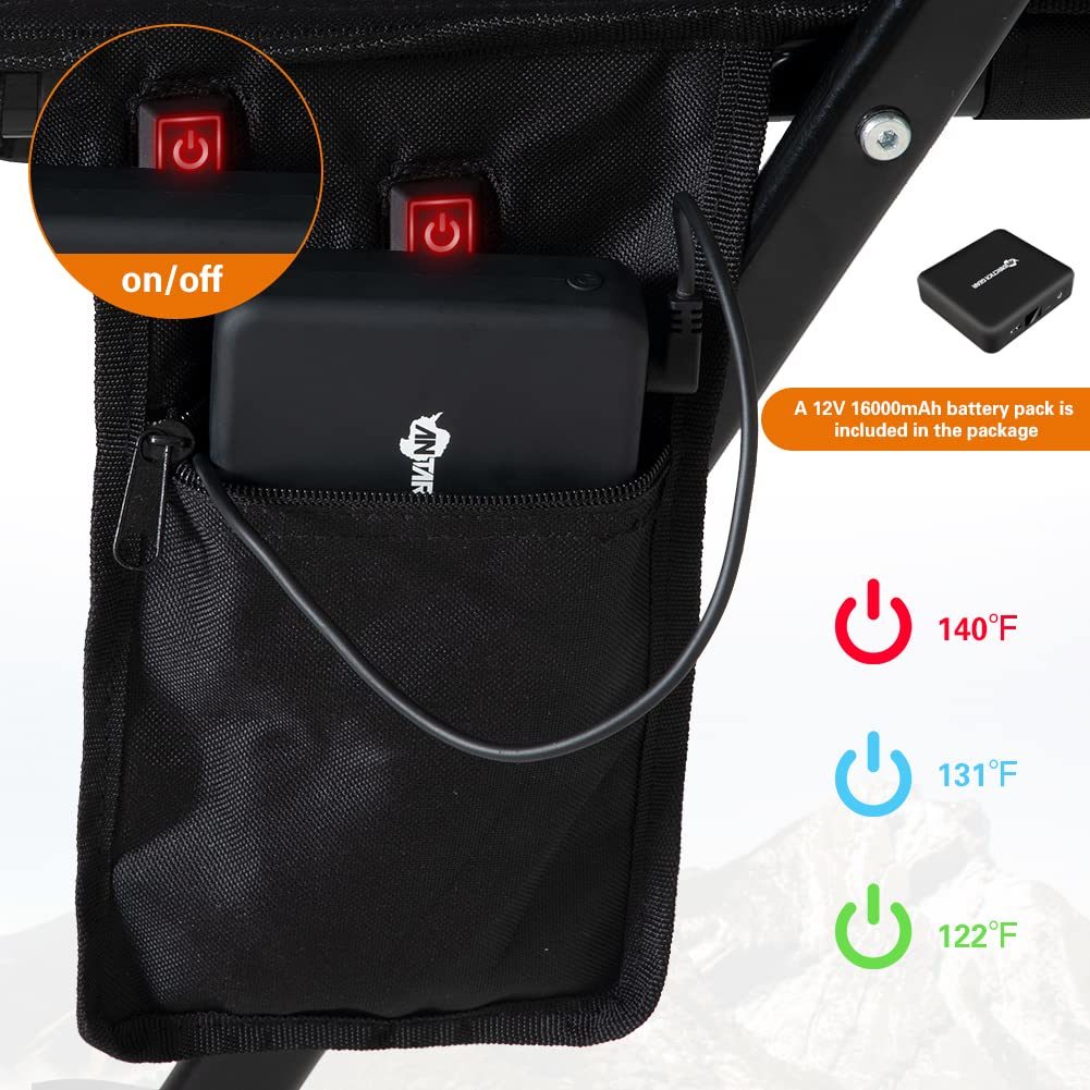 Heated Camping Chair, Ultimate Comfort with 12V Battery Power