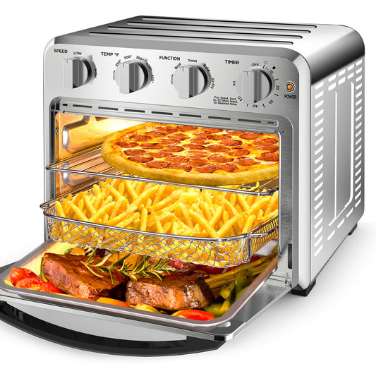 16QT Air Fryer Toaster Oven Combo, Stainless Steel