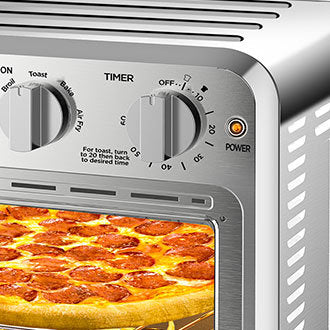 16QT Air Fryer Toaster Oven Combo, Stainless Steel