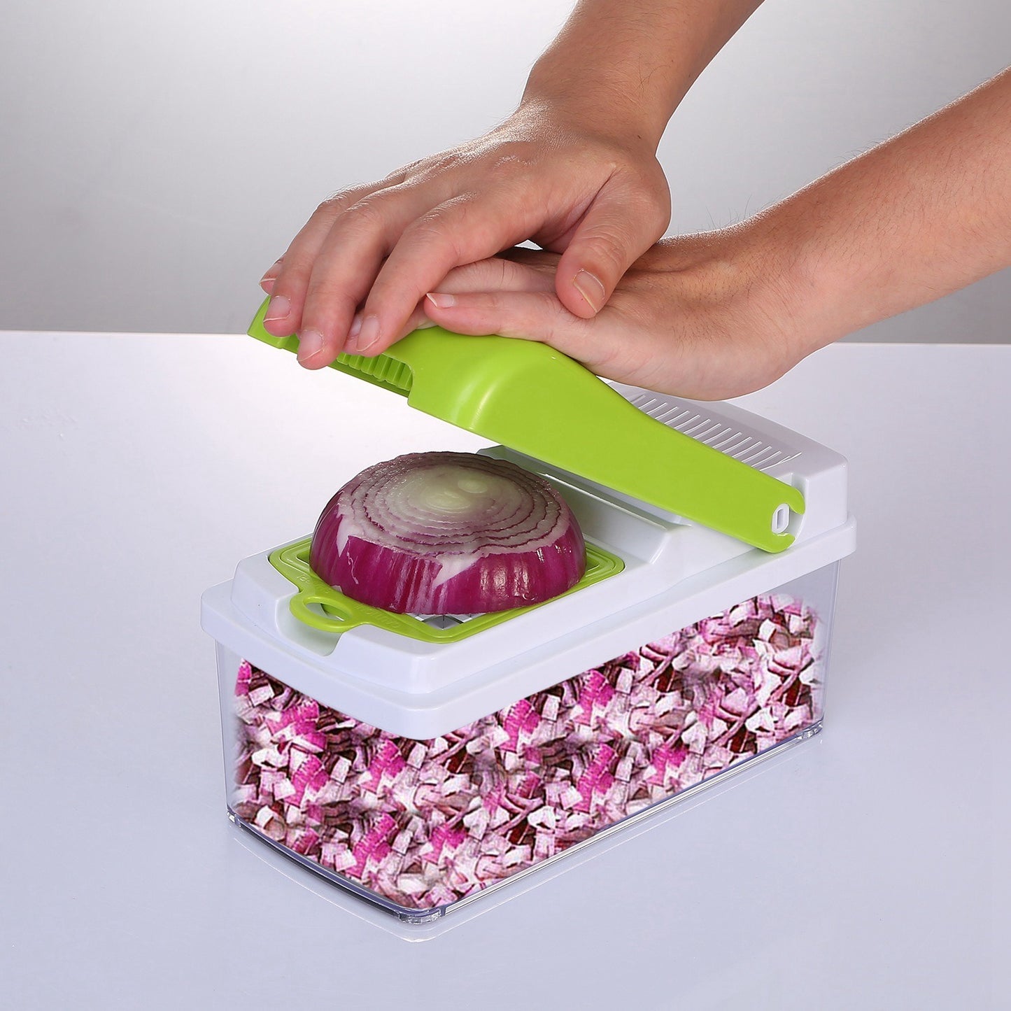 Vegetable Slicer Set, Quick, Multi-Functional Dicer with 3 Blades