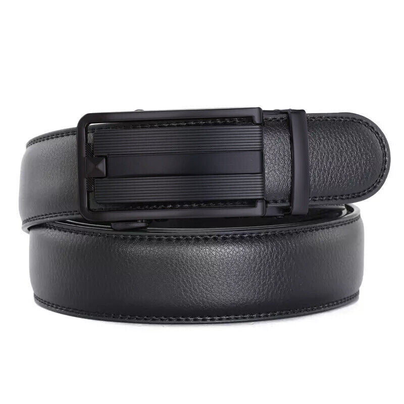 Men's Ratchet Belt Leather With Slide Buckle