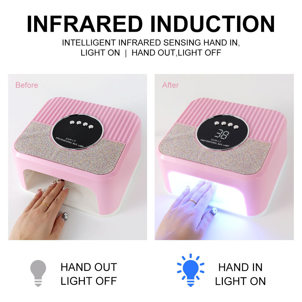 Nail Art UV Lamp 268W - Fast Curing with Auto Sensor and 4 Timer Modes