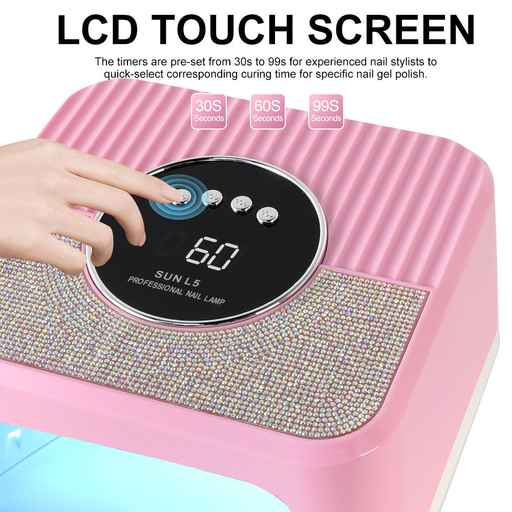 Nail Art UV Lamp 268W - Fast Curing with Auto Sensor and 4 Timer Modes