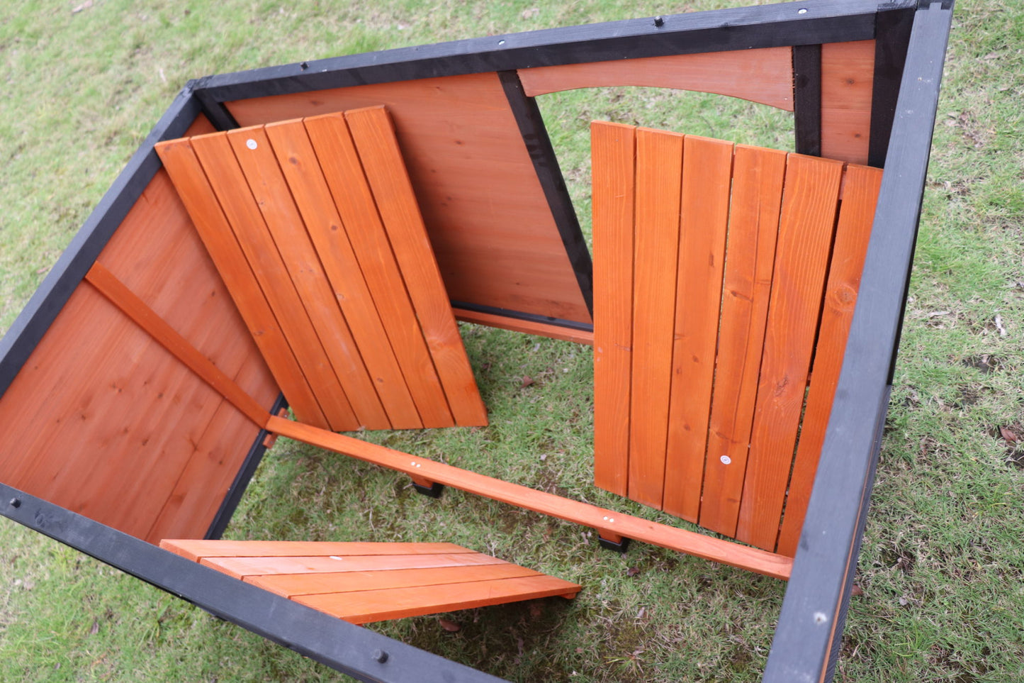 46" Wooden Dog House: Weatherproof, Stylish, and Durable for Large Dogs