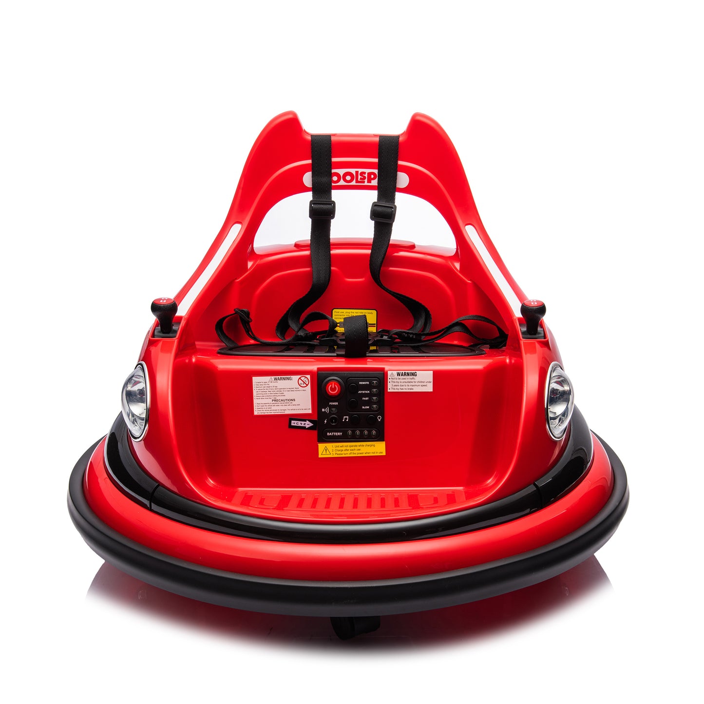 12V Ride-On Bumper Car for Kids - Remote Control, LED Lights & 360Spin, Red