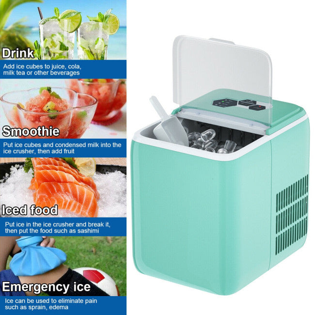 Portable Countertop Ice Maker, Rapid 8.5-Minute Ice Production