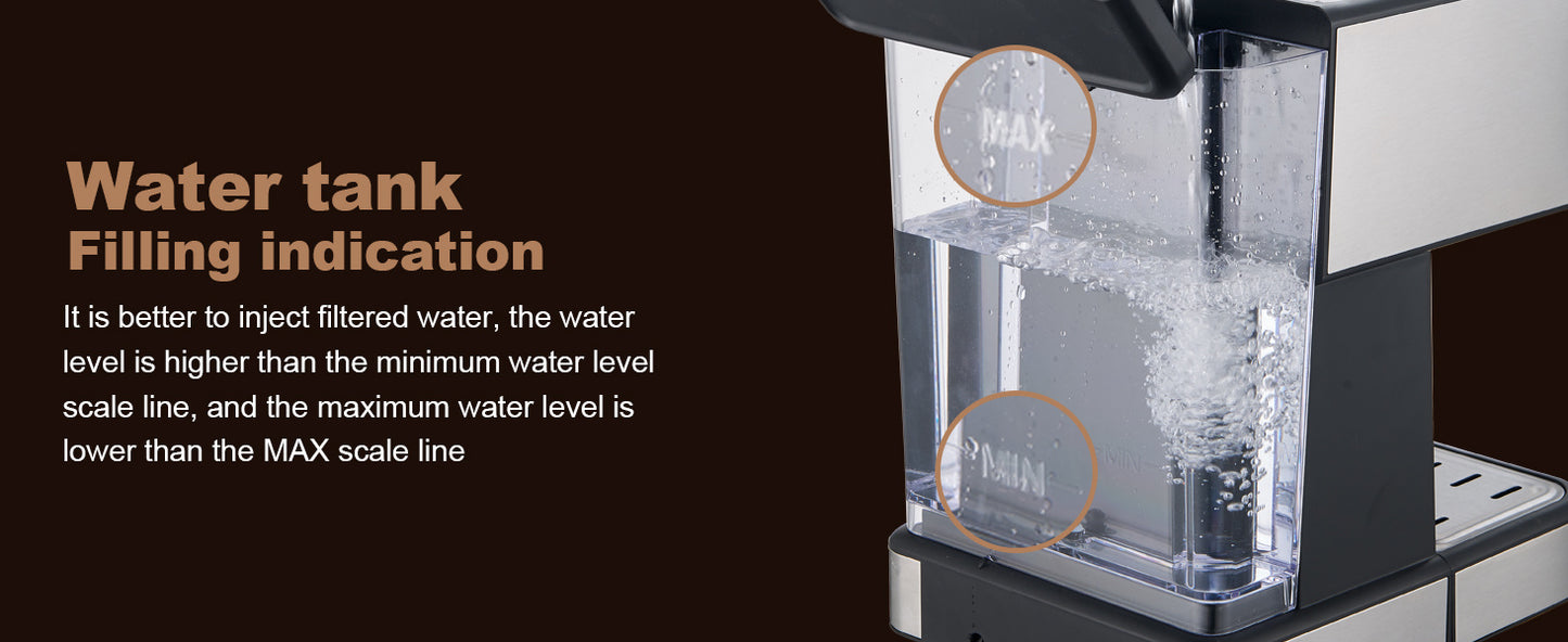 20 Bar Espresso and Specialty Coffee Machine, 1.5L Water Tank