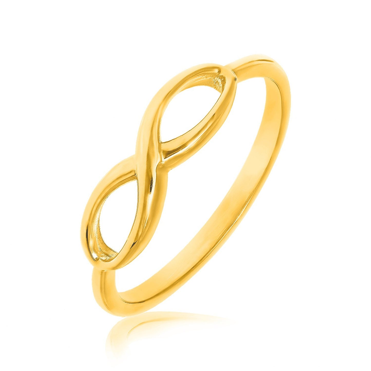 Stunning 14K Yellow Gold Infinity Ring