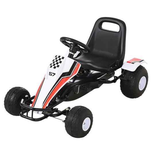 Pedal Go Kart for Kids - Adjustable Seat, Handbrake & Shift Lever