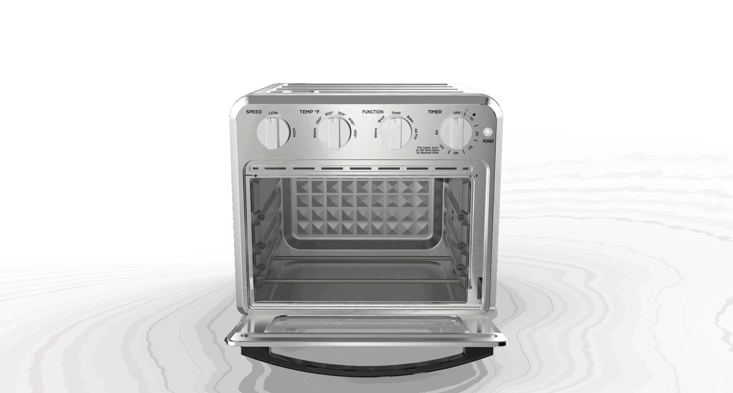 16QT Air Fryer Toaster Oven Combo, Stainless Steel