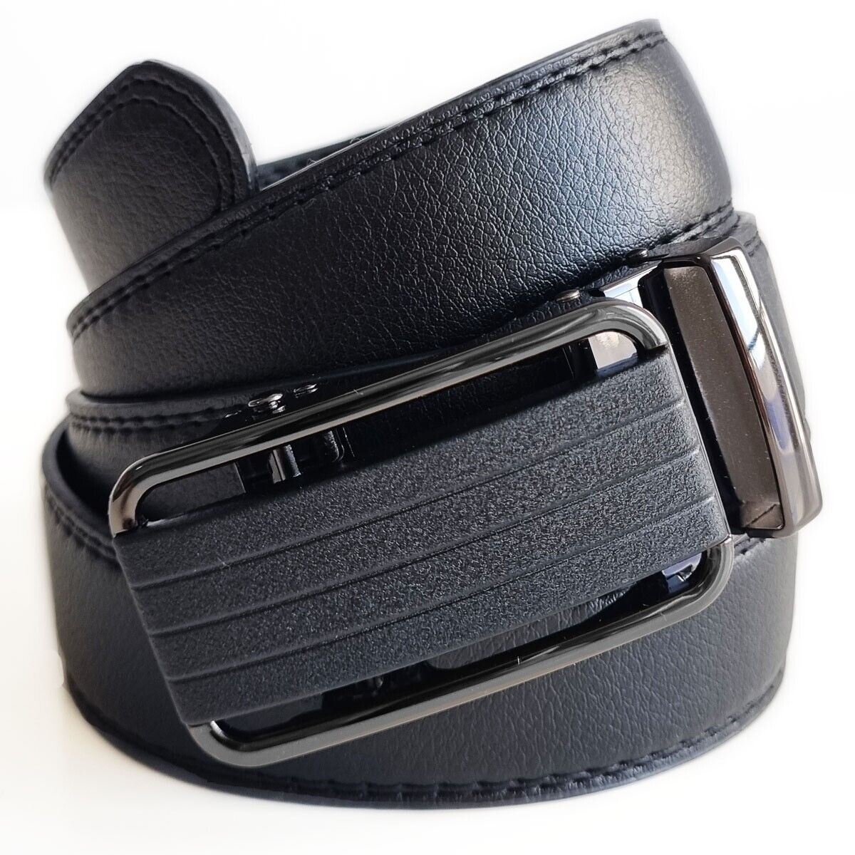 Men's Ratchet Belt Leather with Slide Buckle