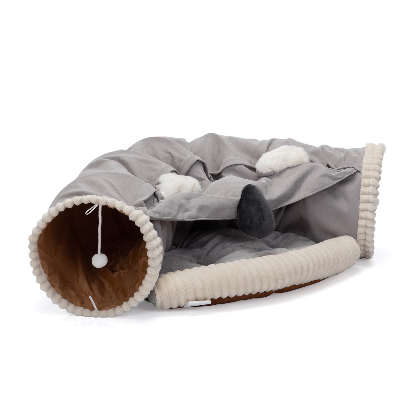 Collapsible Cat Tunnel Bed - Dual Functionality with Washable Design