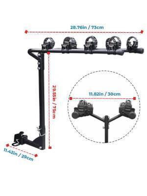 Heavy-Duty Hitch Mount Bike Rack: 2-4 Bikes