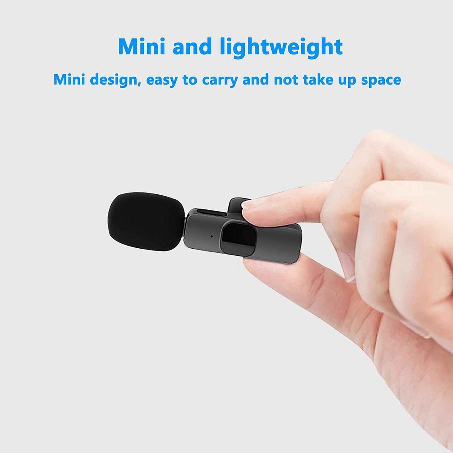 Omnidirectional Wireless Lavalier Microphone for iPhone/iPad, 65 Feet Range