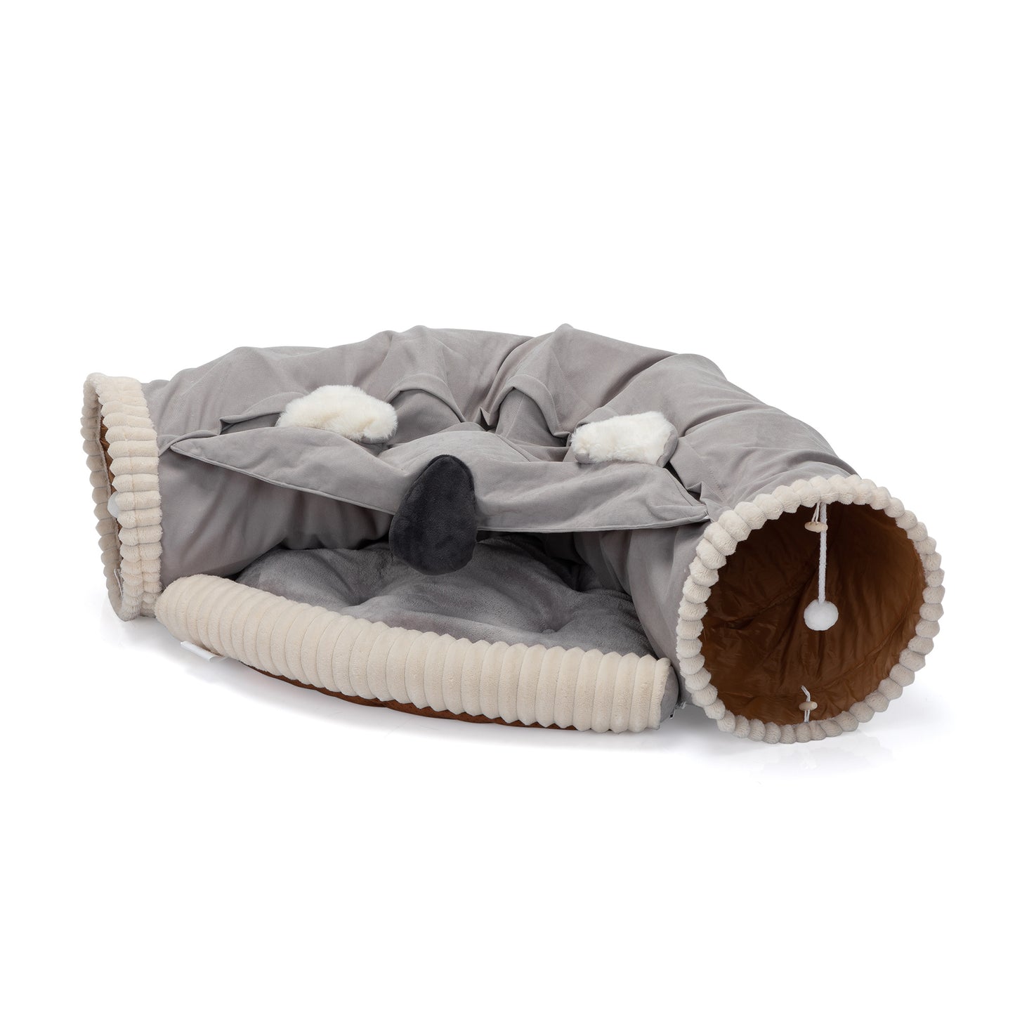 Collapsible Cat Tunnel Bed - Dual Functionality with Washable Design