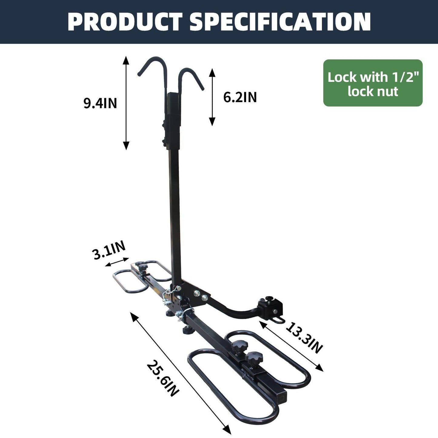 Heavy-Duty Hitch Mount Bike Rack: 2-4 Bikes