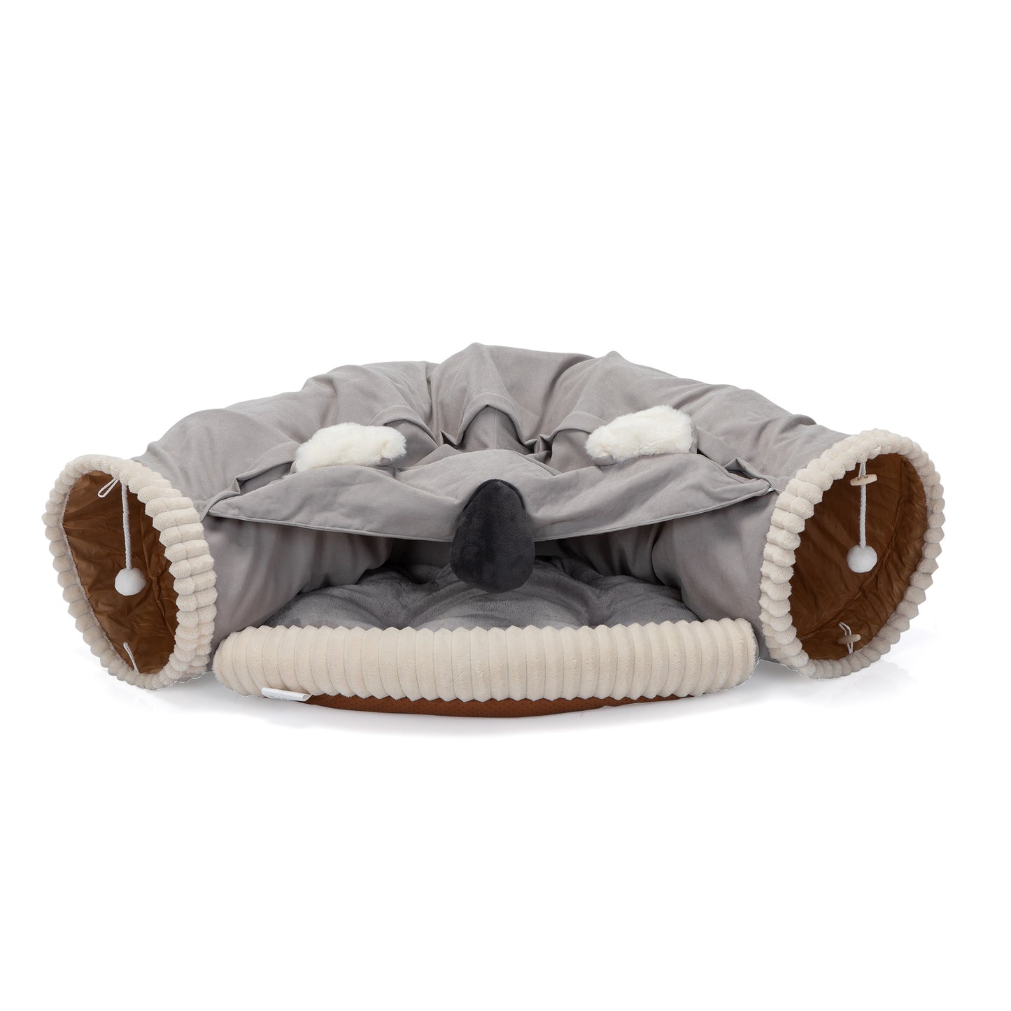Collapsible Cat Tunnel Bed - Dual Functionality with Washable Design