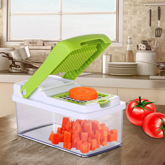 Vegetable Slicer Set, Quick, Multi-Functional Dicer with 3 Blades