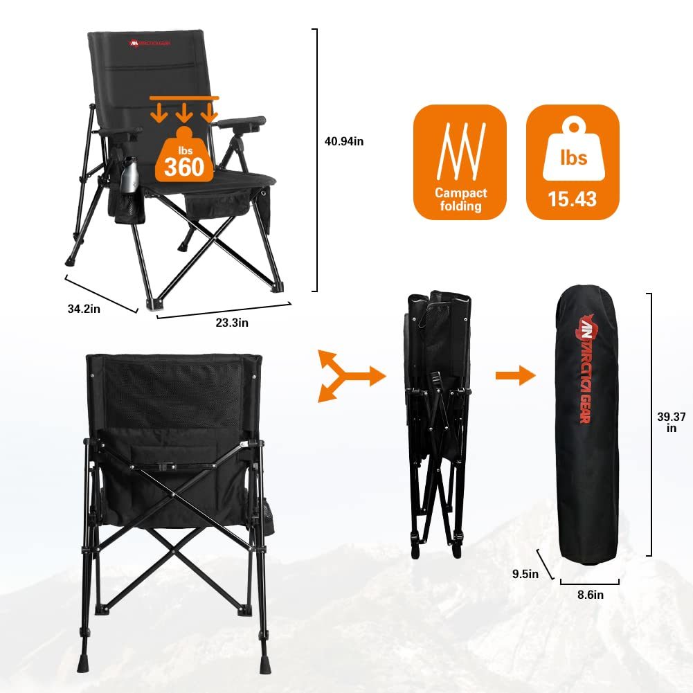 Heated Camping Chair, Ultimate Comfort with 12V Battery Power
