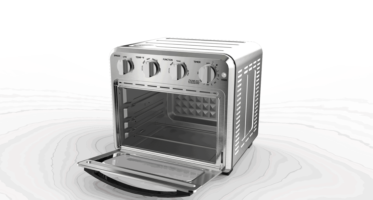 16QT Air Fryer Toaster Oven Combo, Stainless Steel