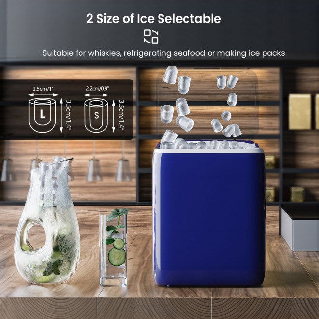 Portable Countertop Ice Maker, Rapid 8.5-Minute Ice Production