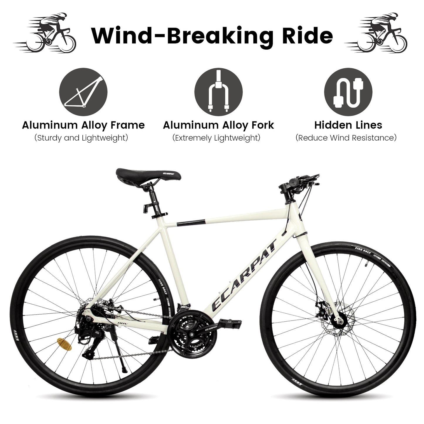 Lightweight Aluminum Frame, 24-Speed Road Bike