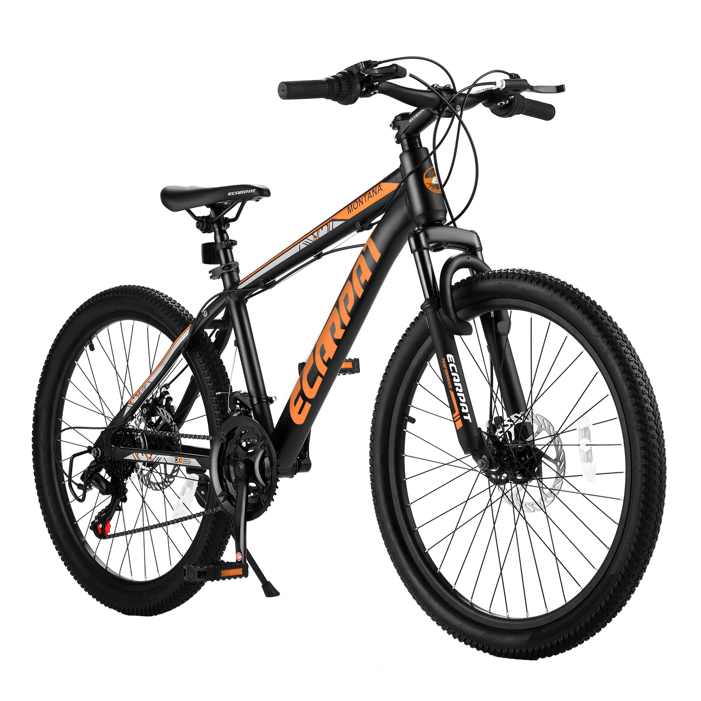 24" Mountain Bike, Lightweight Aluminum Frame, 21-Speed Shimano Drivetrain