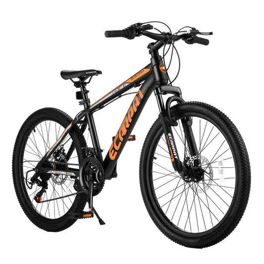 24" Mountain Bike, Lightweight Aluminum Frame, 21-Speed Shimano Drivetrain