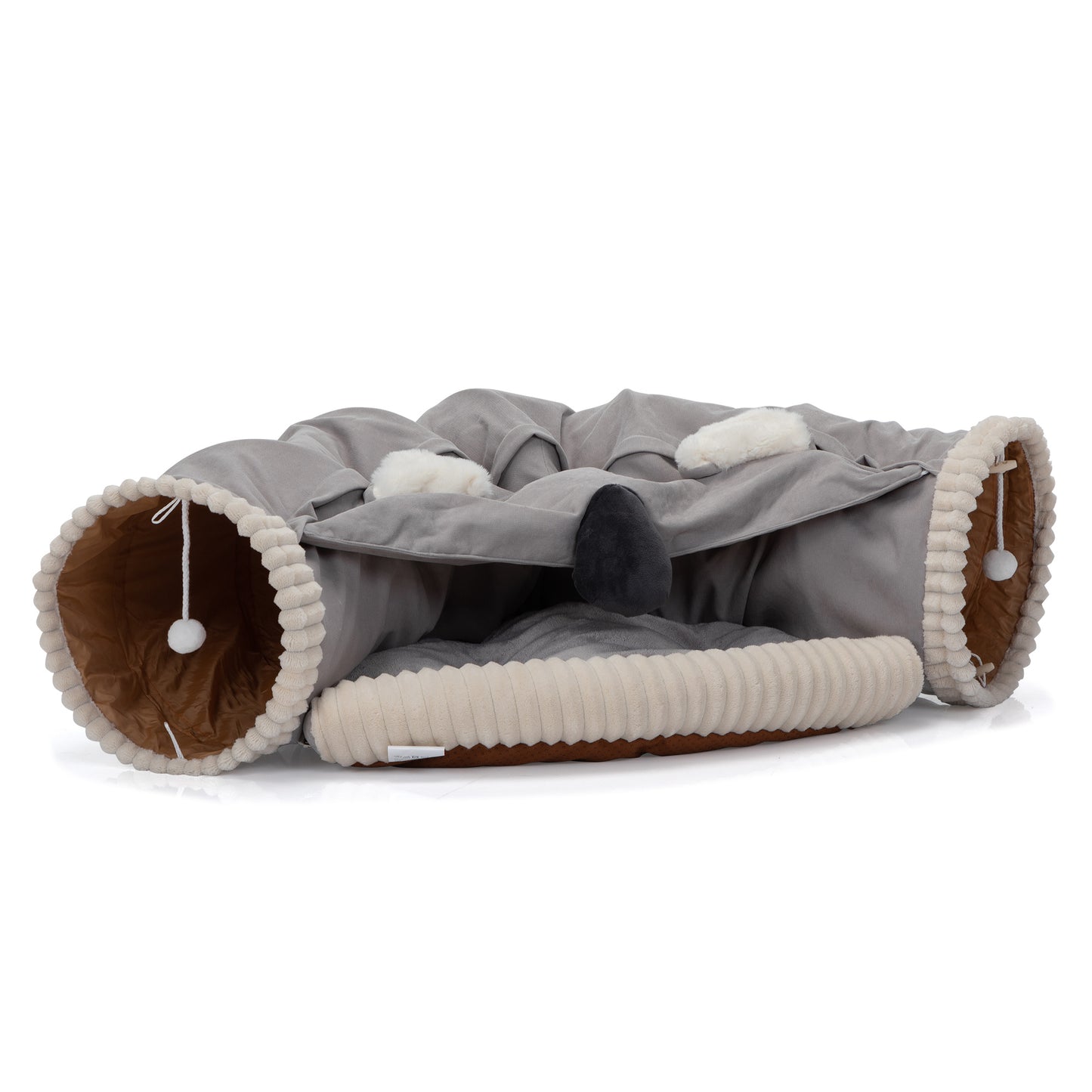 Collapsible Cat Tunnel Bed - Dual Functionality with Washable Design