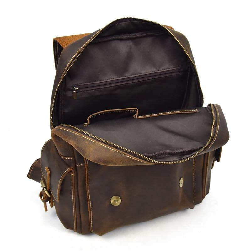Elegant Leather Travel Companion with Ergonomic Support