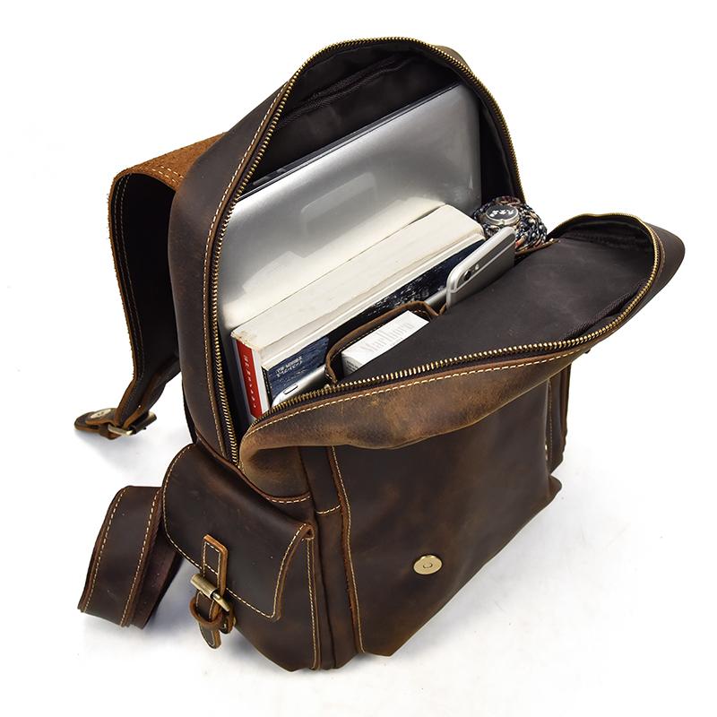 Elegant Leather Travel Companion with Ergonomic Support